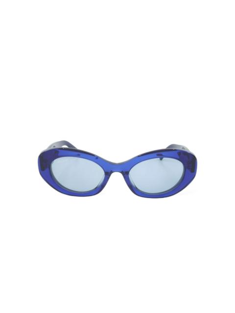 oval-frame sunglasses