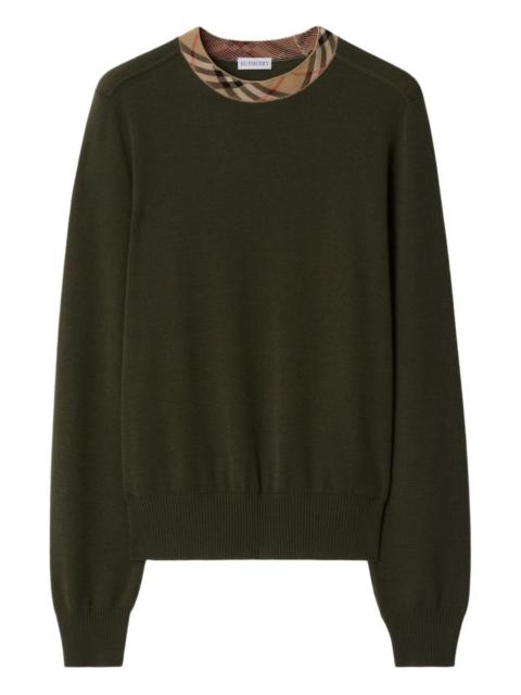 Vintage Check-trim jumper