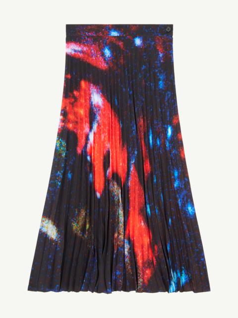 Printed plisse skirt