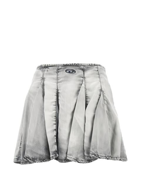 logo-detail pleated mini skirt