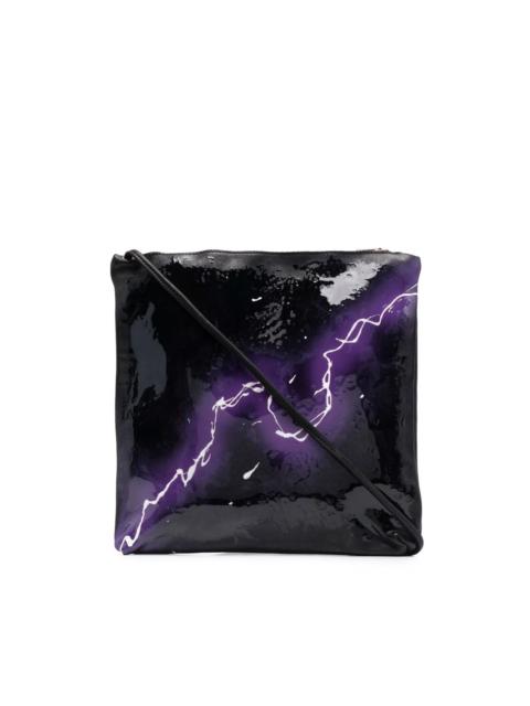 thunder-print shoulder bag
