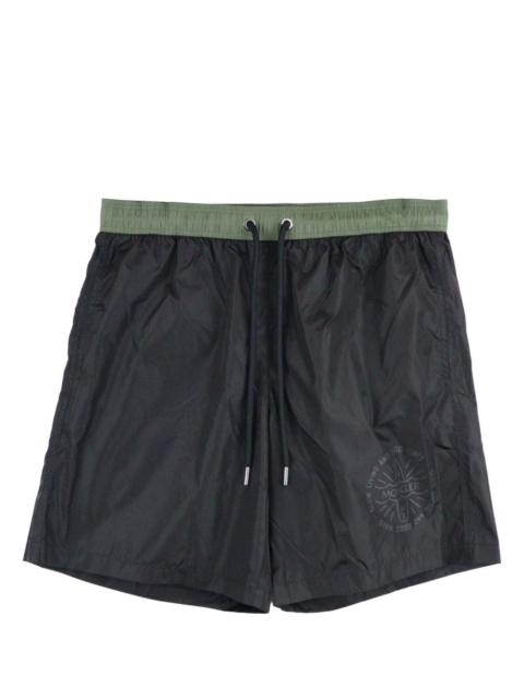 logo-print drawstring swim shorts