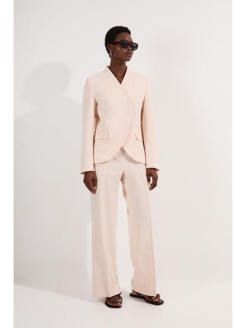 Compact Stretch Asymmetric Single Breasted Tailored Blazer