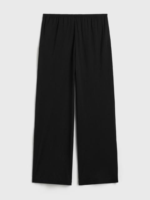Cotton silk pj bottoms black