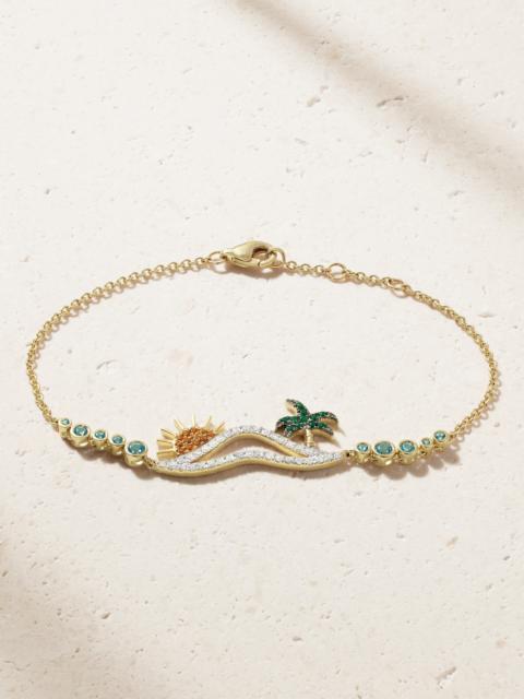 La Plage 9-karat Gold Multi-stone Bracelet