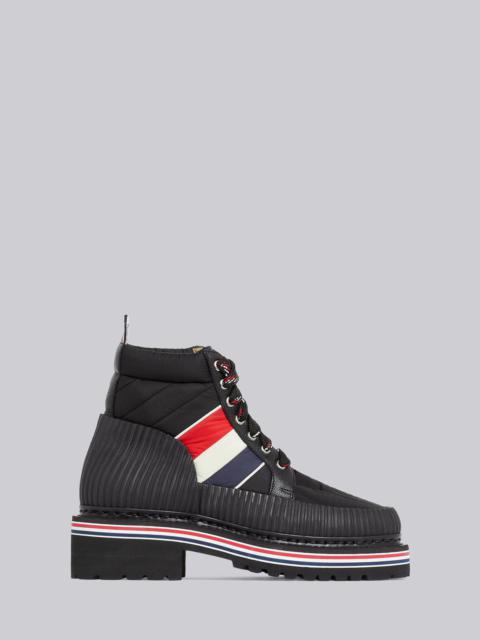 Black Nylon All Terrain Tricolor Stripe Boot
