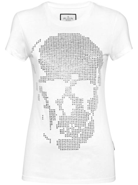 stud-embellished cotton T-shirt
