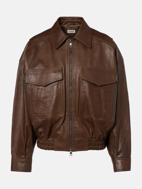 Eugene leather bomber jacket