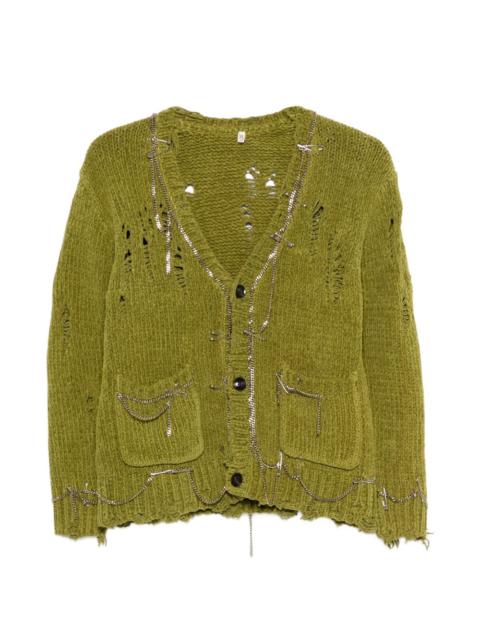 pins chains cardigan