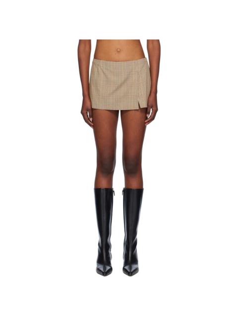 Brown Micro Miniskirt