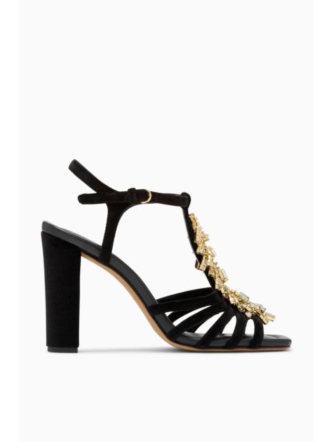 Bianca Crystal T–Strap High Heel