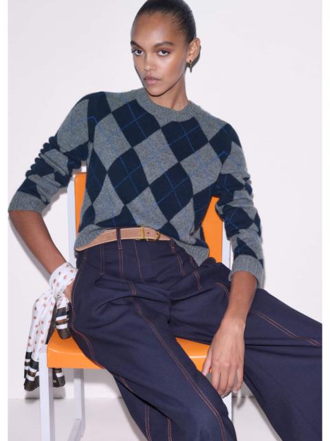 Relaxed Argyle Sweater