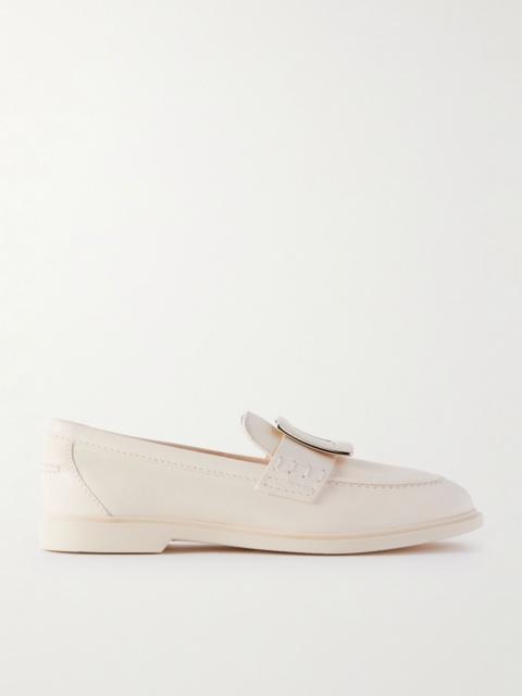 Summer leather loafers White