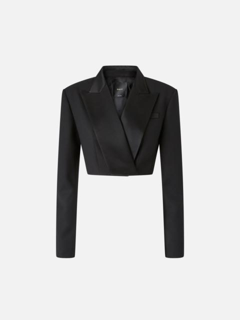 SPENCER SHORT JACKET WITH SATIN LAPELS