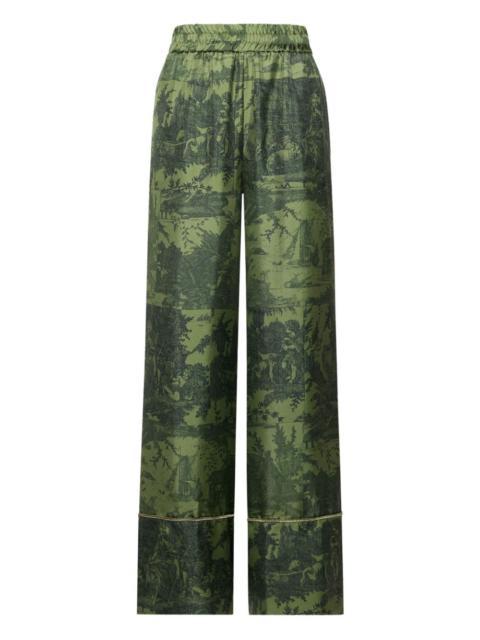 landscape-pattern trousers