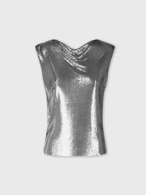 TOP IN A SILVER MINI MESH
