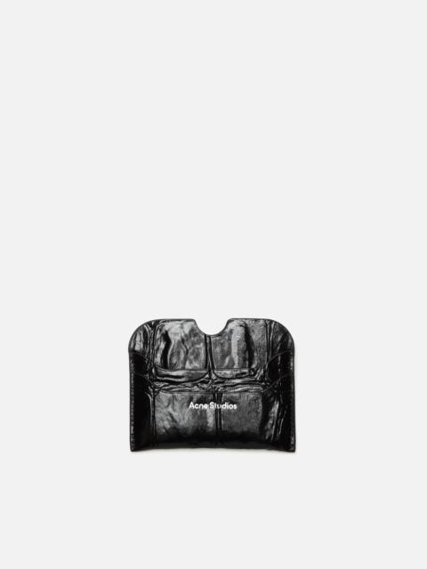 Leather card holder - Black