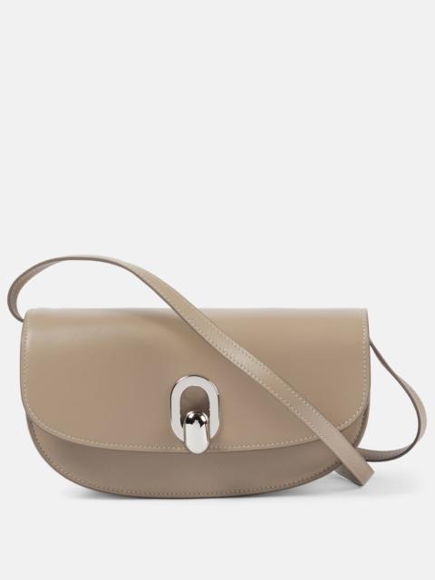 Tondo Crescent leather shoulder bag