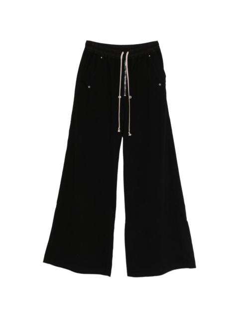 drawstring wide leg trousers