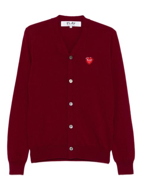 logo-patch cardigan