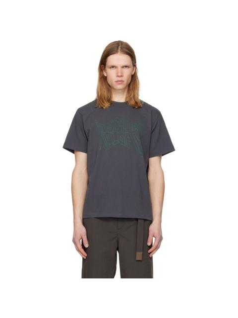 Gray 'geoff sacai' Print T-shirt