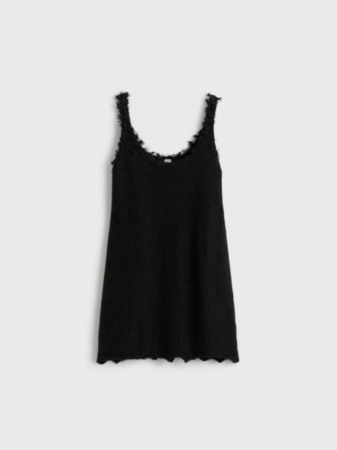 Mohair knit tank black