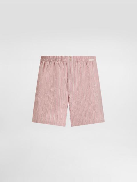 Boxer shorts in crinkled striped fabric