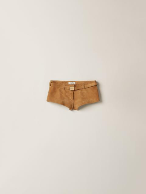 Suede shorts