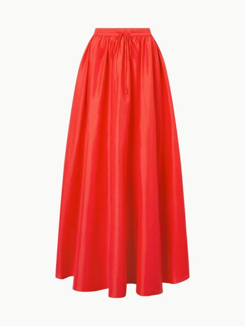 STAUD MAXI EDEN SKIRT RED ROSE