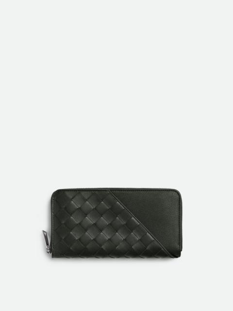 Intrecciato Diagonal Zip Around Wallet