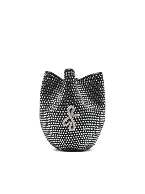 crystal-embellished bucket bag