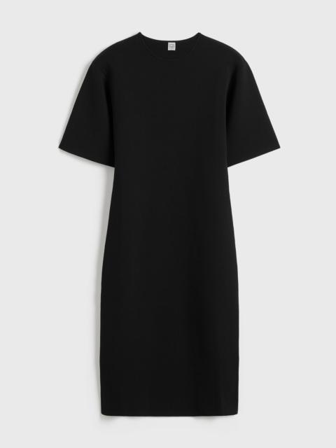 Tee knit dress black