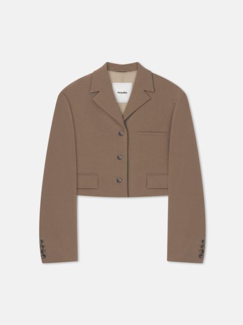 Cropped Paper Jersey Blazer