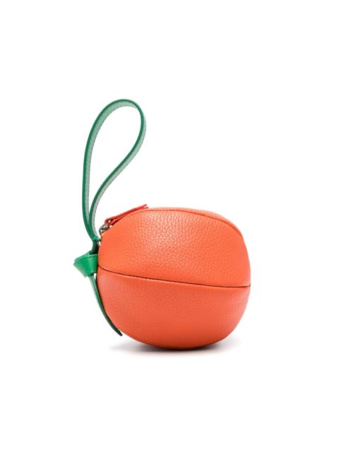 orange-design mini clutch bag