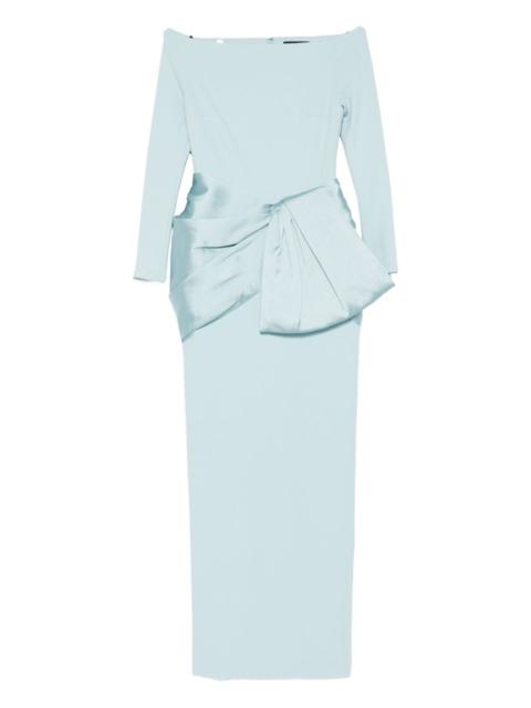 Kori bow-detail maxi dress