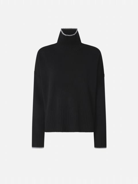 KNIT POLO-NECK SWEATER