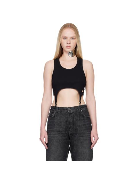 Black 'The Garter Bra' Tank Top