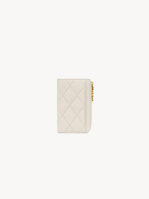 CASSANDRE BIJOU ZIP CARD CASE IN LAMBSKIN