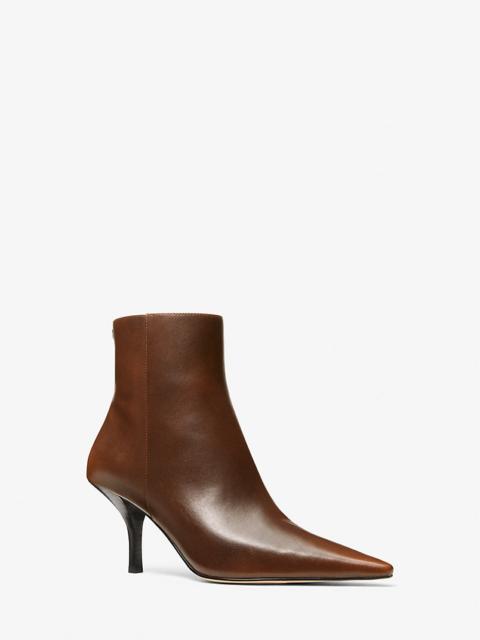 Selina Burnished Leather Ankle Boot