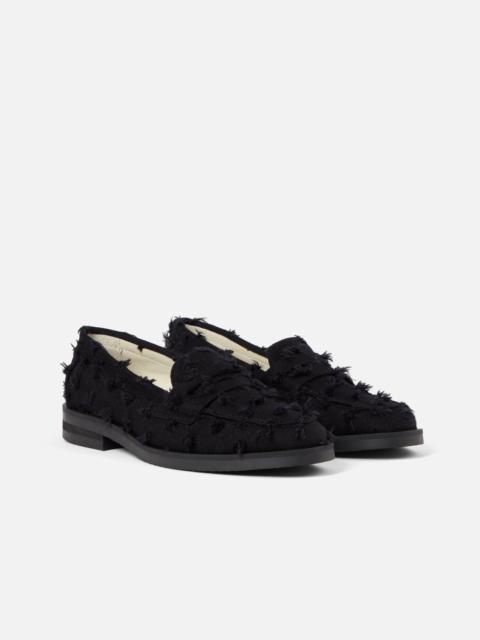Wilde Black Punched Denim Penny Loafer - Women's