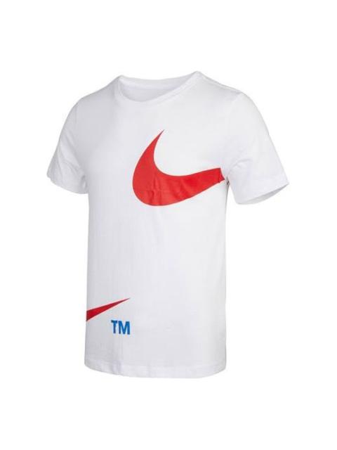 Nike Sportswear Large Logo Printing Round Neck Short Sleeve White DD3350-100