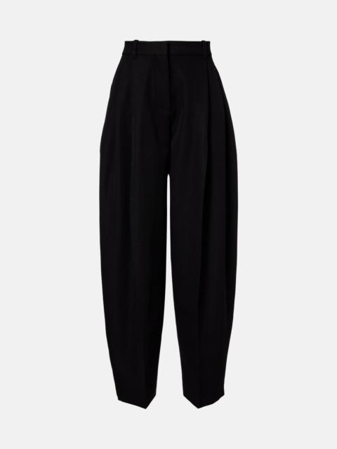 Man's virgin wool wide-leg pants