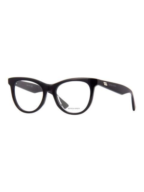 Bottega Veneta BV1064O001 Cat-Eye Acetate Eyeglasses — Black