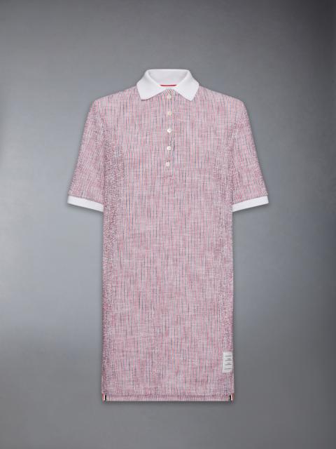 COTTON TWEED POLO DRESS