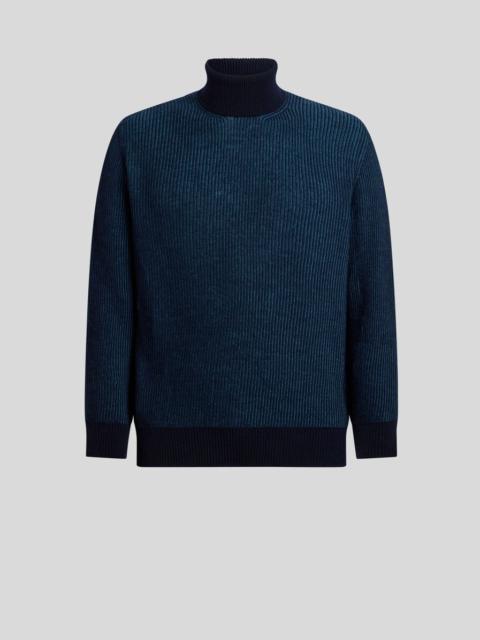 RIBBED WOOL TURTLENECK SWEATER