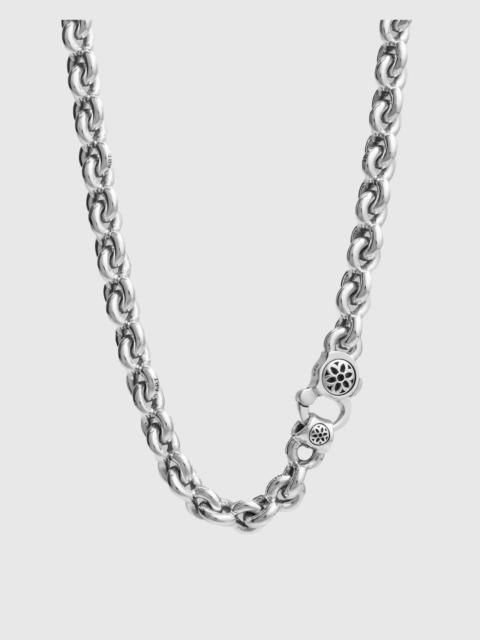 Fin Link Necklace Size A in Sterling Silver