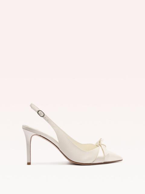 CLARITA CLASSIC SLINGBACK 85 SETA BIANCO
