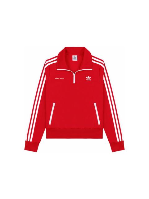 adidas x Sporty & Rich Track Quarter Zip Sports Red/White