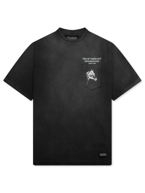 NEIGHBORHOOD X ONE OF THESE DAYS S/S CREWNECK TEE - BLACK