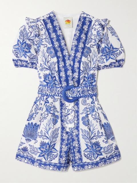 Belted Printed Organic Cotton Playsuit